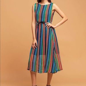 Multicolored crochet dress